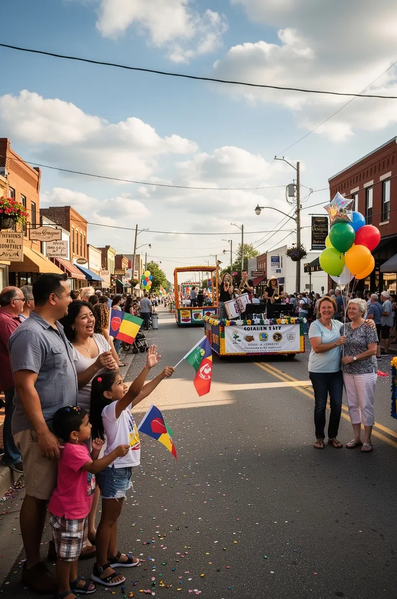 Community members engaging in local activities together