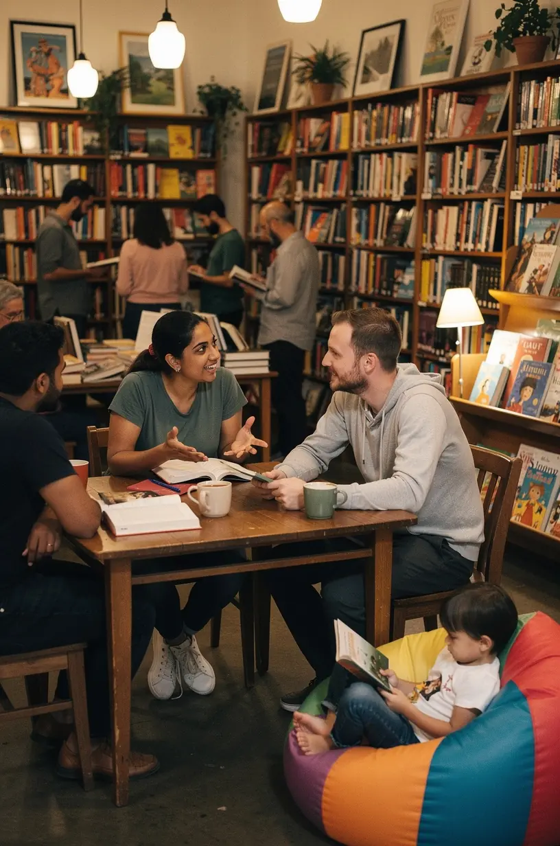 Community garden flourishing in urban neighborhood