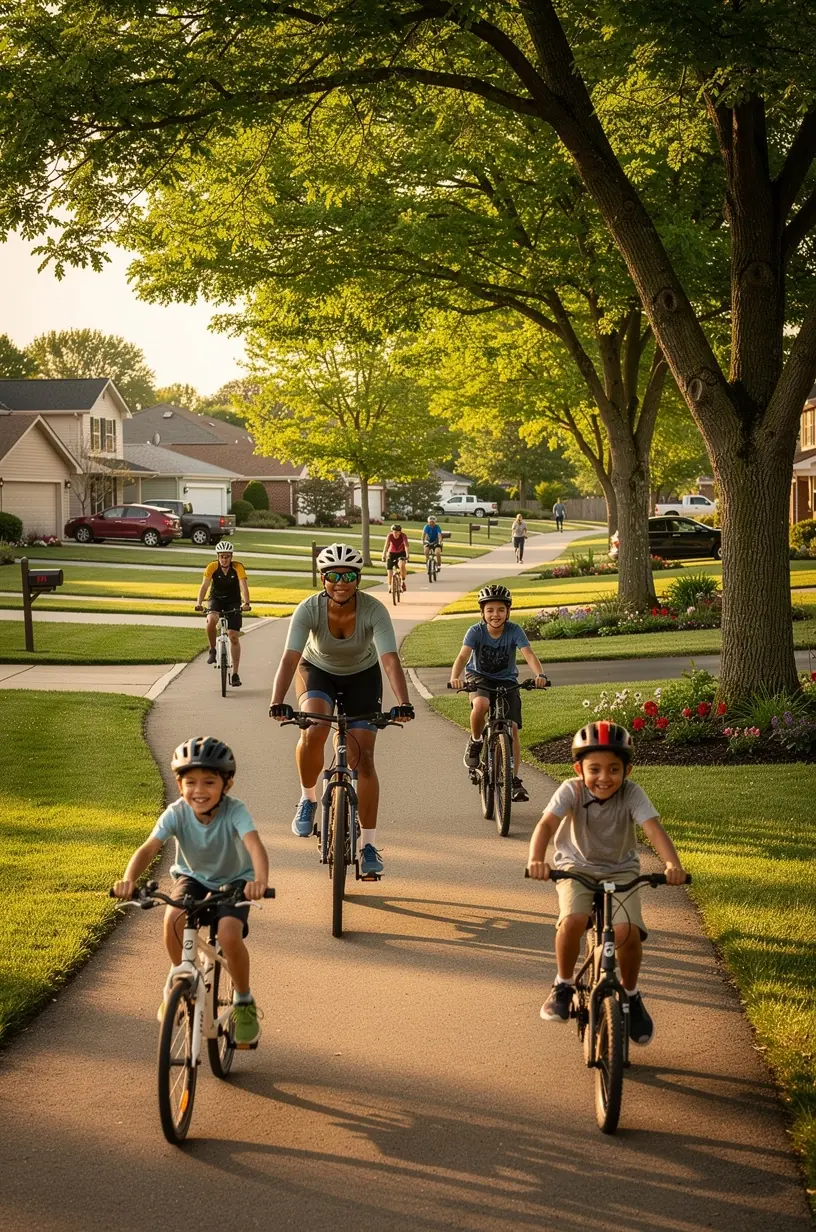 Illustration of neighborhood association meeting and collaboration.